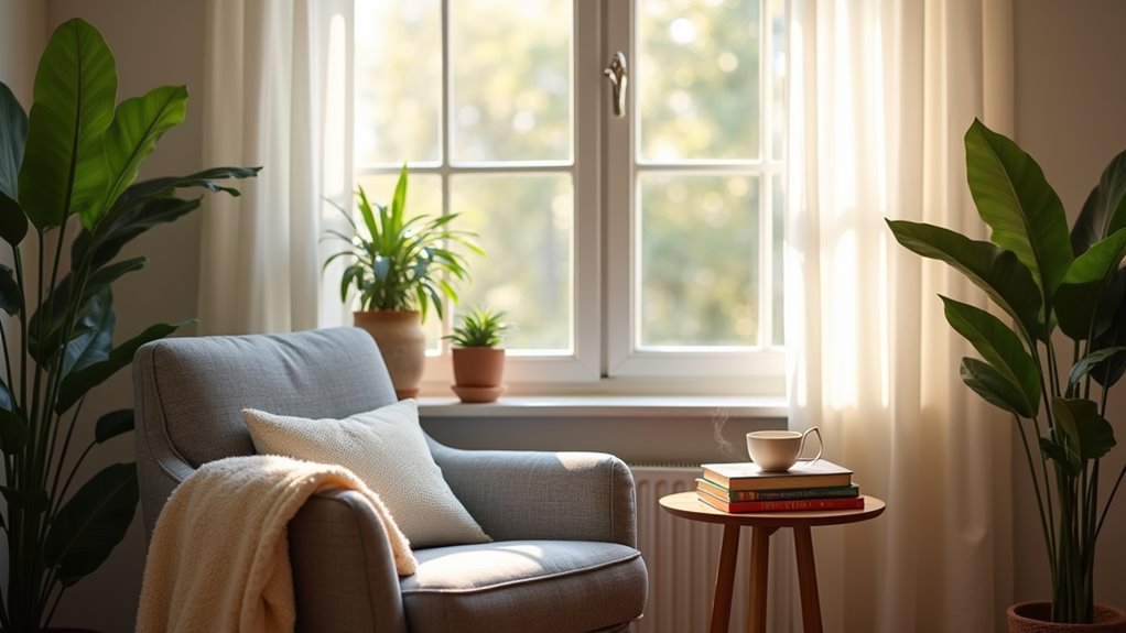 cozy personalized reading nook