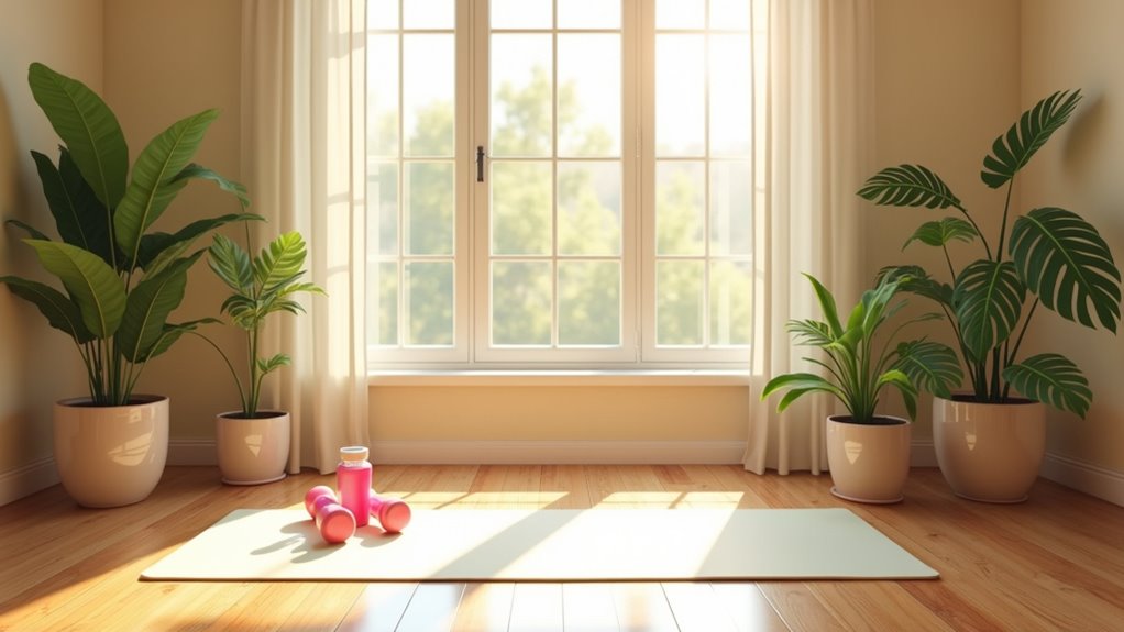 inspiring home workout space
